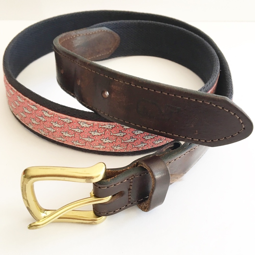 Vineyard Vines Shark Belt Size 38